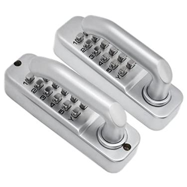 Imagem de Fechadura de Impressão Digital, Fechadura de Porta aprox. 142x42x72mm / 5,6x1,7x2,8in Com Material de Liga de Zinco para Portões, Estacionamentos, Alojamentos, Aluguéis de Curto