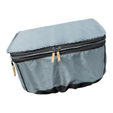 Imagem de YIJU Capa para cesta de bicicleta, proteção contra chuva com zíper lateral duplo, capa protetora contra poeira para triciclos, bicicletas de estrada, Azul Claro