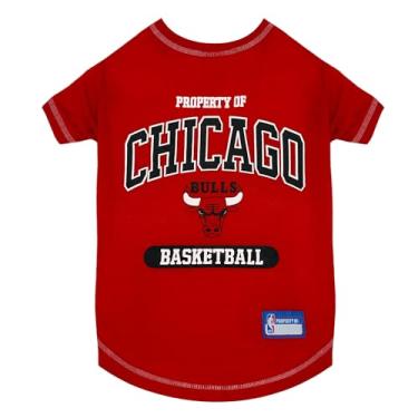 Imagem de Moletom com capuz e camiseta licenciada pela NBA Pets First para cães e gatos, Chicago Bulls, PP