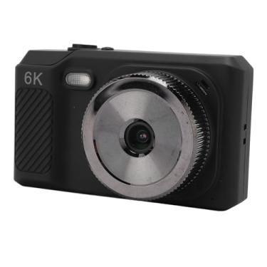 Imagem de Câmera Digital, 48MP 1080P de Alta Definição Com Zoom Digital 16X Câmera Com Foco Automático Câmera Compacta Câmera de Beleza Anti-vibração para Fotografia e Vídeo (BLACK)