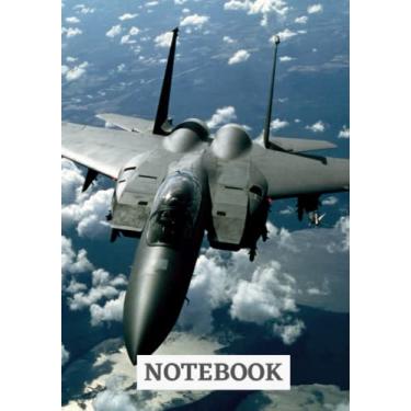 Imagem de Military plane notebook: lined journal and diary 130 pages 7’’x10’’ inches.: 7’’x 10’’ inches cover: matte pages:130