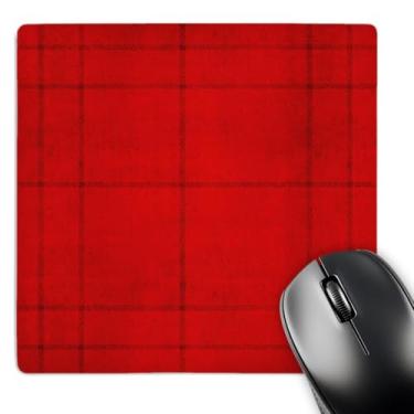 Imagem de 3dRose Mouse pad LLC 20 x 20 x 0,63 cm, xadrez vermelho grande estampado (mp_66012_1)