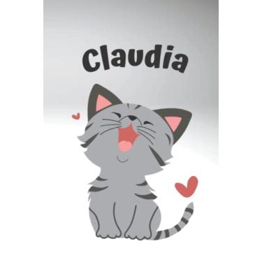 Imagem de Claudia | personalisiertes Notizbuch | Katze | DIN A5, 120 Seiten, Dots, Hardcover | Notes