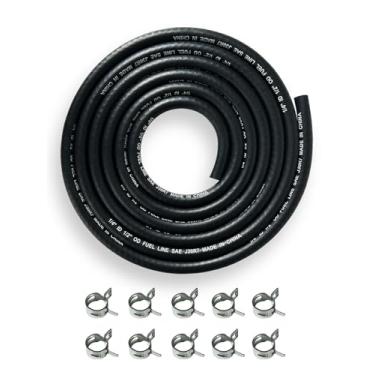 Imagem de YAMAKATO 1/4 Nbr Mangueira de Combustível Trançada Sae J30R7 6 Mm de Diâmetro Interno 9,5 Pés Tubo Automotivo Pcv/Eec