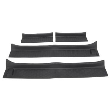 Imagem de 4 Unidades de Proteção do Peitoril Porta do Carro Dianteiro Traseiro Protetor Antiderrapante Texturizado para JL JLU 2018 a 2024, Kit de Borracha Preta Com Fita Adesiva Forte,