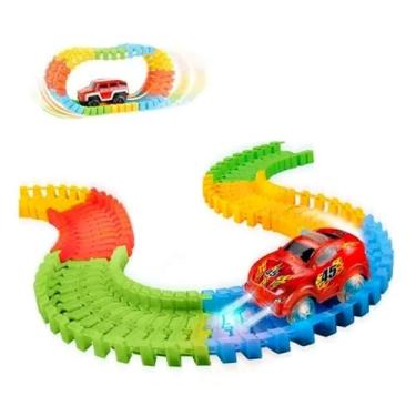 Imagem de Brinquedo Infantil Educativo e Divertido para Exercitar o Raciocínio Lógico - Pista Trilha Maluca Para Montar Flexível