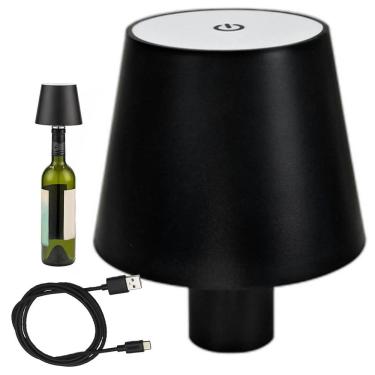 Imagem de Luminaria Abajur de Garrafa Led Mesa Decoraçao Mesinha Recarregavel 3 Tons Ajustaveis