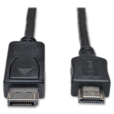 Imagem de TRIPP Lite Adaptador de cabo DisplayPort para HDMI, DP para HDMI (M/M), DP2HDMI, 1080P, 90 cm (P582-003), preto