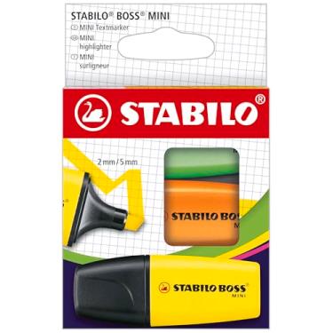 Imagem de Iluminador - Stabilo Boss Mini carteira com 3 cores sortidas