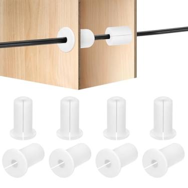 Imagem de HiPicco 8 peças de ilhós de parede para cabos, cabo de silicone de 9,5 cm, bucha de parede, alimentação, kit de roteamento, acessórios, cabo de parede, passagem, para Ethernet com orifício de 7 mm,