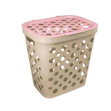 Imagem de Cesto de roupa suja ou brinquedo infantil 30l usual baby para quarto d