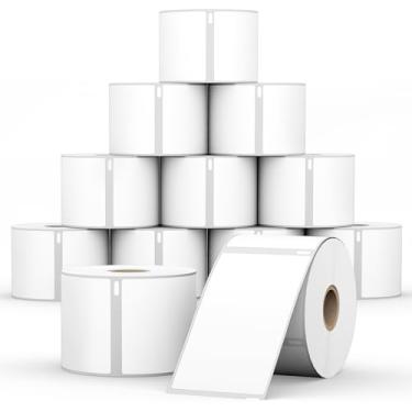 Imagem de StickerTag 12 rolos compatíveis com DYMO 30323 (2-1/20.3 cm x 10.2 cm) etiquetas de envio, etiquetas térmicas diretas perfuradas compatíveis com DYMO Labelwriter 450, 450 Turbo, 4XL, Rollo e