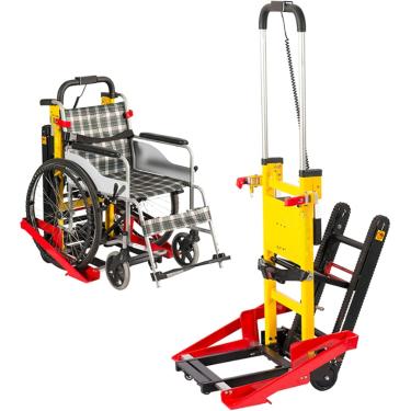 Imagem de Carro de ancoragem para cadeira de rodas para subir escadas elétricas, cadeira de rodas para subir escadas de esteira de 120 W, carrinho de subir escadas para armazém de logística familiar d