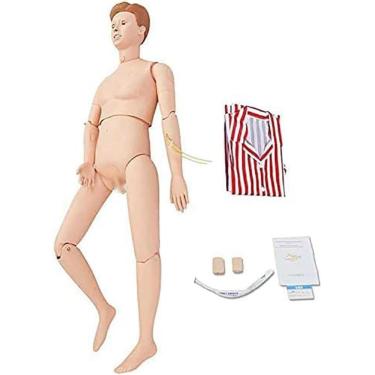 Imagem de Modelo de manequim masculino em tamanho natural profissional para treinamento de enfermagem Manequim de demonstração Manequim humano Treinamento de enfermagem Educação multifuncional Modelo