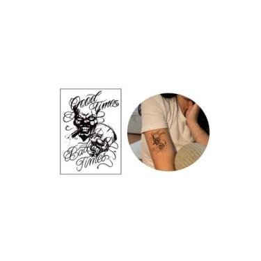 Imagem de Tatuagem Temporária Palhaço Chora Agora Ri Depois Removível - 3I