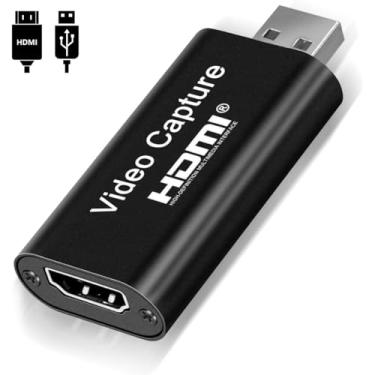 Imagem de Placa de captura de vídeo HDMI 4K, cartão de captura de vídeo Cam Link, adaptador de captura de áudio HDMI para USB 2.0 dispositivo de captura de gravação para streaming transmissão Conversor