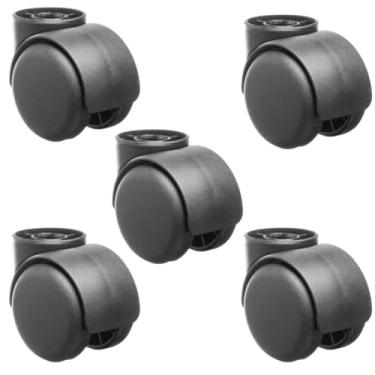 Imagem de KIT 5X Rodízio para Cadeira de Escritório Giratória SQ90 Preto com Capa e Sem Pino - Alta Mobilidade e Durabilidade Squadroni