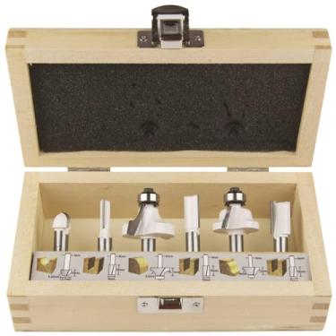 Imagem de MAKITA KIT DE FRESAS ENCAIXE DE 1/4 POL 6 PECAS D-53578