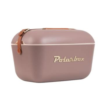 Imagem de Polarbox Cooler Cooler retrô para praia, vintage, piquenique, lancheira, portátil, viagem, acampamento, caminhada, estilo anos 90, caixa de gelo, média, leve para latas, cervejas e bebidas seltzer, 12
