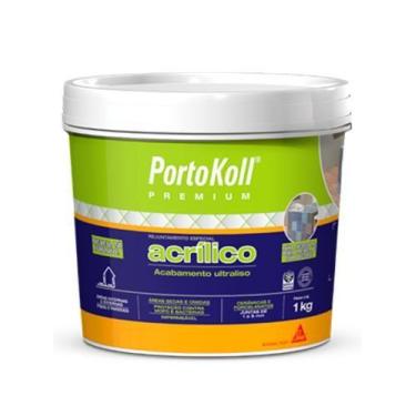 Imagem de Rejunte  Acrilico Premium  Branco Brilhante Portokoll 1kg