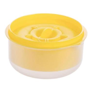 Imagem de WeiLaiKeQi Separador de ovos, extrator de ovos, coador, utensílios de cozinha, pode lidar com 5 ovos, clara de ovo, filtro, divisor de gema branca, amarelo