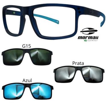 Imagem de Oculos Mormaii Swap 5 6127 KC6 Azul Fosco Com 3 Clipons, G15, Azul, Pr