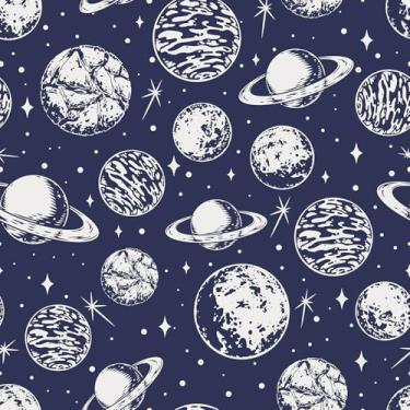 Imagem de VaryStyle Papel de parede Galaxy Space de 45 cm x 299 cm azul marinho/branco celestial estrela descascar e colar papel de parede céu noturno marinho papel de contato vinil autoadesivo removível para