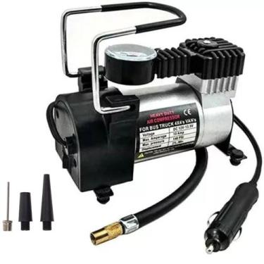 Imagem de Bomba Compressor De Ar Portátil Calibra Encher Pneu De Carro Bike Moto