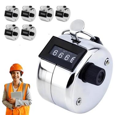 Imagem de Kit 6 Contador Mecânico 4 Dígitos Volta Manual Botão Pessoas - Kapnoh