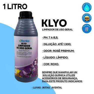 Imagem de Klyo Limpador Geral Rose Premium Concetrando 1 L Renko, KLYO LIMPADOR 