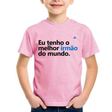 Imagem de Camiseta Infantil Eu tenho o melhor irmão do mundo - Foca na Moda, Ros