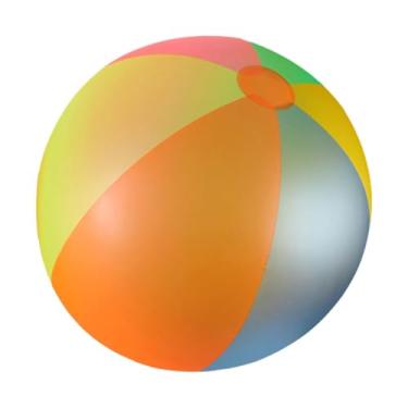 Imagem de MERIGLARE Bola de praia inflável Rainbow Beach Ball Game Game grande novidade de bola inflável Brinquedo de piscina para esportes ao ar livre verão, 100cm