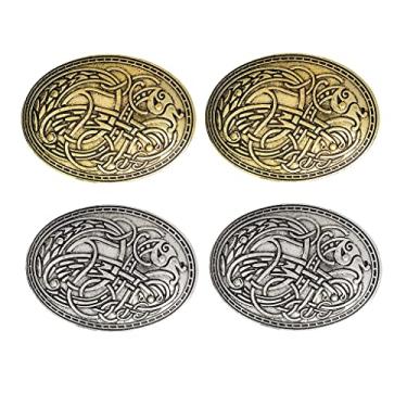 Imagem de Abbraccia 4 broches viking medievais broches broches manto cachecol broche