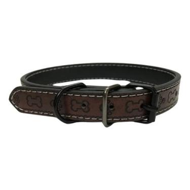 Imagem de Coleira material sintético P/ Cachorro Cães Médio Grande Porte - Alwy