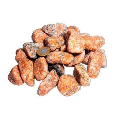 Imagem de 1Kg Calcita Laranja Cascalho Batido Pedra P 10 a 20mm Tipo A - Cristai