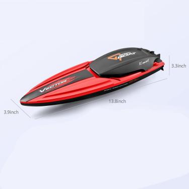 Imagem de Lanchas de controle remoto sem fio elétrico longa vida alta velocidade 2.4g lancha recarregável brinquedo de controle remoto de água, corrida de contr