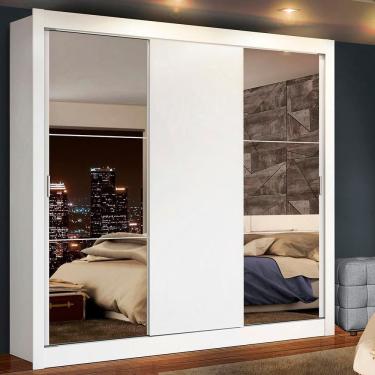 Imagem de Guarda-roupa Casal Lyon Branco 3 Portas de Correr Madesa