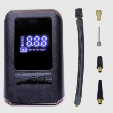 Imagem de Mini Compressor de Ar Portatil Recarregavél Digital USB Calibrador Pneu