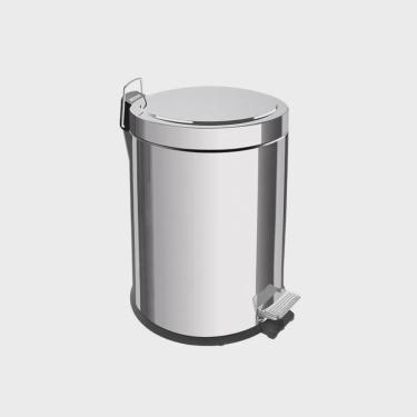 Imagem de Lixeira com Pedal Tramontina Brasil 3 Litros com Balde Interno e Acabamento Inox Polido