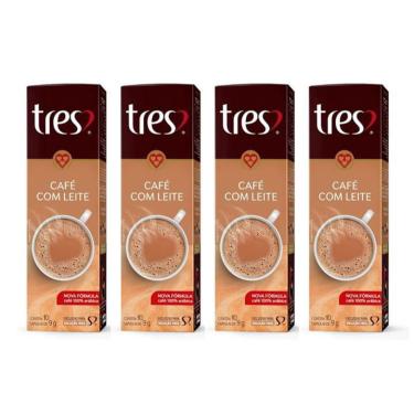 Imagem de Kit 80 Capsulas Café Com Leite Tres Corações