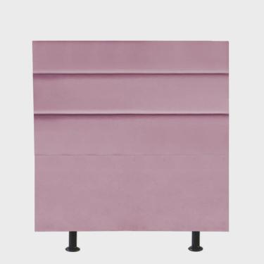 Imagem de Cabeceira Estofada Argentina 120cm Viúva Solteirão Para Cama Box Quarto Suede Rosa Bebê - Ahz Móveis