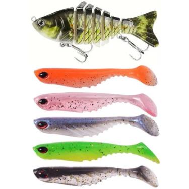Imagem de Kit com 6 Iscas para Pesca  Silicone e Articulada Rattlin - SWG, Color