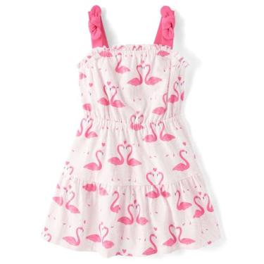Imagem de The Children's Place Vestido moderno para bebês meninas e crianças pequenas, Flamingos em camadas, 6-9 Meses