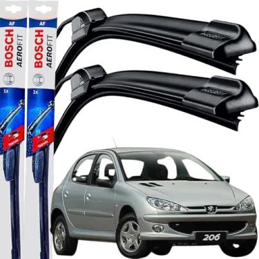 Imagem de Par Palheta Limpador Parabrisa Dianteiro Silicone Bosch Paleta Peugeot 206 1998 á→ 2010