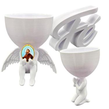 Imagem de Relicario Decoração Casa São Francisco Anjo Guarda Oração - Point da F