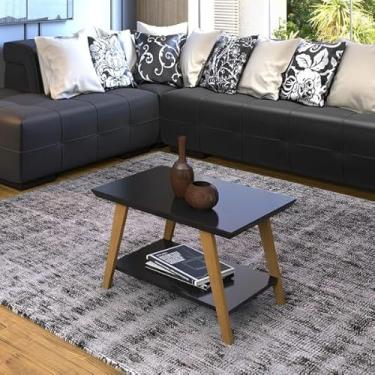 Imagem de Mesa De Centro Monaco Tampo Em MDF Sala De Estar Ou Consultório