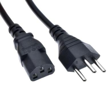 Imagem de Cabo de Alimentação Tripolar para PC e Fonte - Durabilidade Garantida 