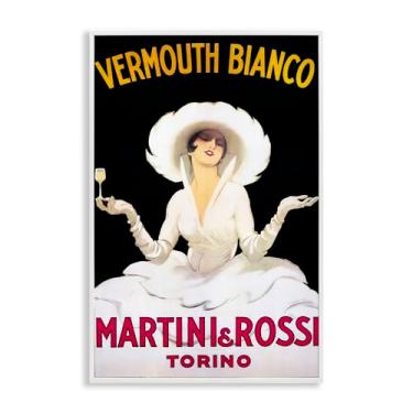 Imagem de Stupell Industries Vermute Vintage Lady Advertisement White Framed Giclee Art, design por Marcus Jules, 12 x 18