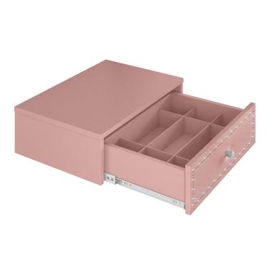 Imagem de Penteadeira Suspensa Strass 1 Gaveta Rosê 50 cm