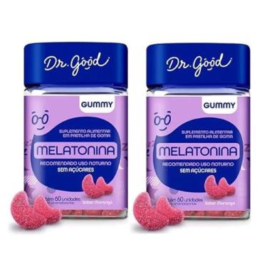 Imagem de Kit 2 Suplemento Melatonina Fini 60 Gomas Morango - Dr. Good
